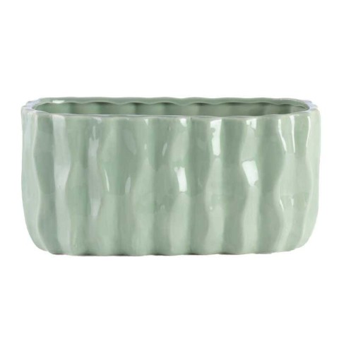 VASO VERDE MENTA CERAMICA EST 26 X 13.5 H 12.5